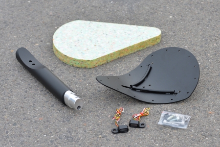 Bobber Seat Built-Kit, Twin Shock, black powder